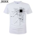 CPU Processor Circuit Diagram T Shirt Men Summer Cotton T-shirt Men's Funny Tops Fashion Tees Homme Brand UniClothes C99. 