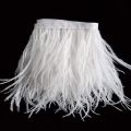 【Customer favorite】 2.2 Yards Satin Ribbon 3-4inch Ostrich Feathers Satin Ribbon White Ostrich Feathers Trim Satin Ribbon White Fringe Satin Ribbon Craft Feather Boas. 