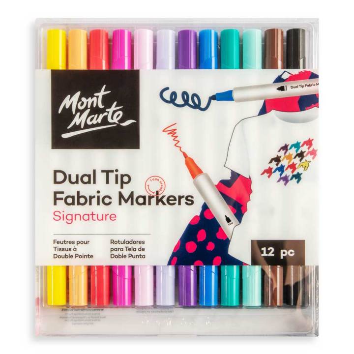 Mont Marte Fabric Markers 12pc