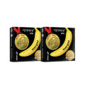 Panther - Dotted Banana Flavored Condom - Combo Pack - 2 Packs - 3x2=6pcs. 