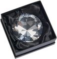 Diamond Shaped Crystal Paperweight, Clear Crystal Diamond Jewel Paperweight Sparkling Glass Gem Centerpieces Decoration with Gift Box for Home Office Wedding Decor.