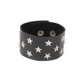 2022 Skull Star Heart Punk Gothic Rock Three Row Metal Stud Spikes Rivet Pu Leather Wristband Bangle Wide Cuff Bracelet Sarcasmsm. 