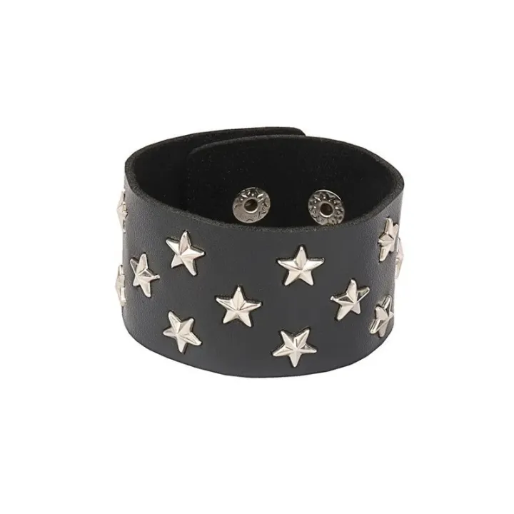 2022%20Skull%20Star%20Heart%20Punk%20Gothic%20Rock%20Three%20Row%20Metal%20Stud%20Spikes%20Rivet%20Pu%20Leather%20Wristband%20Bangle%20Wide%20Cuff%20Bracelet%20Sarcasmsm%20-%20Image%203