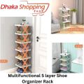 Multifunctional 5 layer Shoe Organizer Rack-Storage and Organization,Space Saving Shoe Organizer, Stackable Shoe Rack - Shoe Organisers -  Belizzi. 