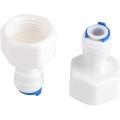2 Piece Premier Quality Water Filtration System 1/2 "to x 3/8" Thread Push Fit Elbow.