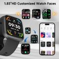 ZZYSMART 1.83 Inch IDW26 Smart Watches For Men Women Bluetooth Call Smartwatch Build-in Alexa 5ATM IP68 Waterproof Heart Rate. 