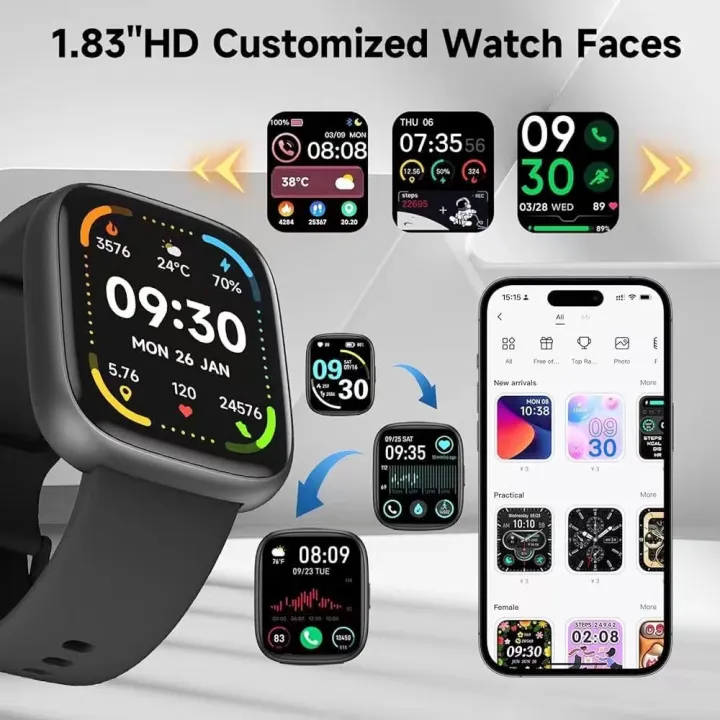 ZZYSMART%201.83%20Inch%20IDW26%20Smart%20Watches%20For%20Men%20Women%20Bluetooth%20Call%20Smartwatch%20Build-in%20Alexa%205ATM%20IP68%20Waterproof%20Heart%20Rate%20-%20Image%206