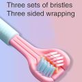 Three Sided Soft Hair Tooth Toothbrush, Adult Toothbrush, Soft Bristles V Shaped Toothbrush, 3 Sided Toothbrush, Clean Every Toot. 