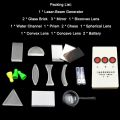 Physical Optics Kit, Laboratory Equipment, Optical Concave and Convex Lenses, Prism Set, Optical Test Box. 