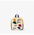 New Embroidery Sun Long Neck Small Dinosaur Backpack Hook Hair Embroidered Cartoon Canvas Kindergarten Children Backpack. 