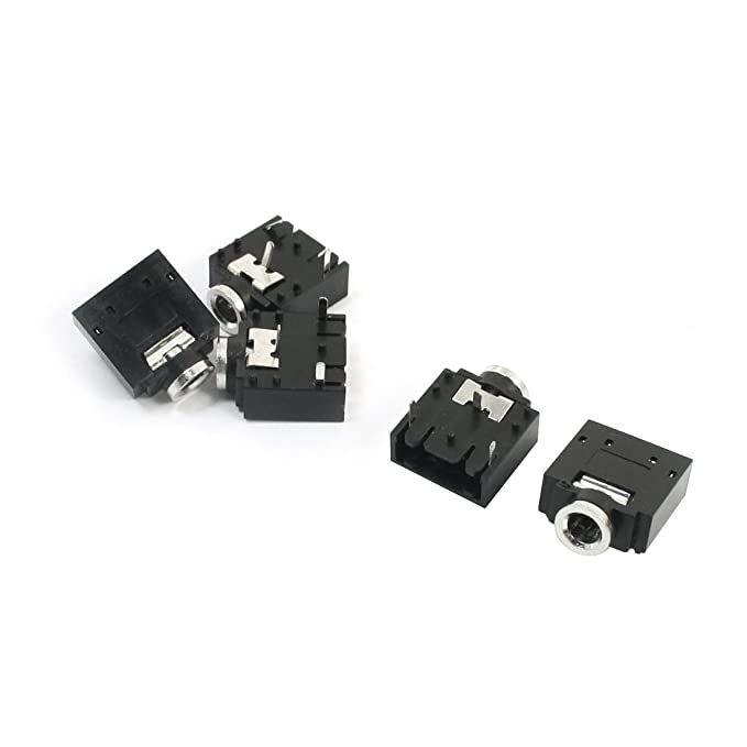 10Pcs%20PCB%20Mount%20Female%203.5mm%205%20Pin%20Audio%20Socket%20Connector%20PJ-307%20Headphone%20Stereo%20Amplifier%20Socket%20-%20Image%203