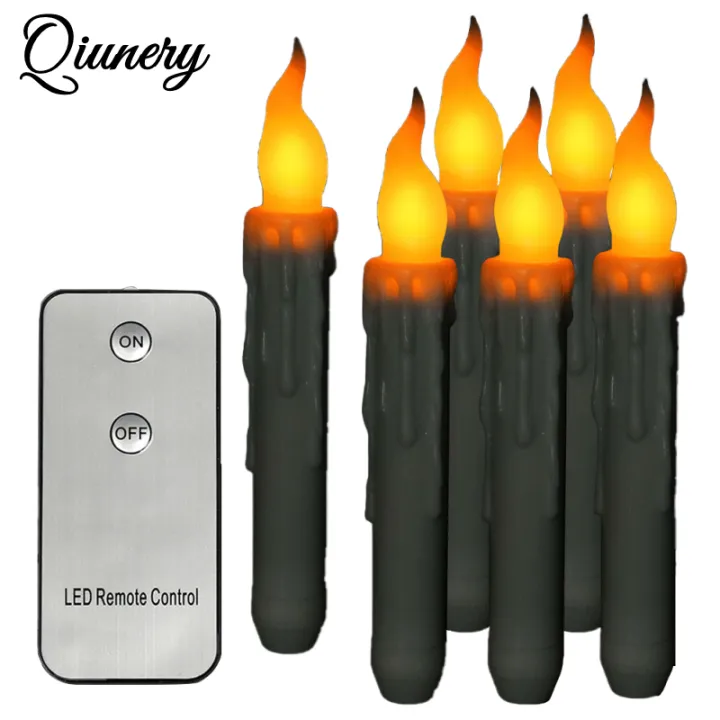 Qiunery%206Pcs%20Led%20Electric%20Candles%20Lamp%20With%2010%20Key%20Remote%20Control,%20Automatic%20Timer%203D%20Led%20Battery%20Candles%20Light,%20Flameless%20Taper%20Candles%20Light%20For%20Wedding%20Christmas%20Candles%20Lamp%20-%20Image%209
