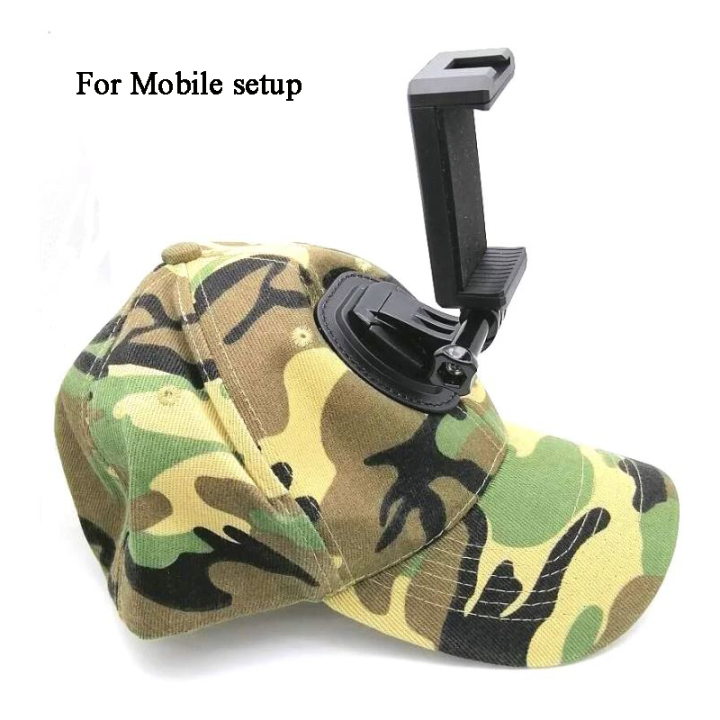 Accessories%20Sun%20Hat%20Cap%20with%20Base%20Mobile%20Phone%20Clip/Clamp/Holder%20for%20Gopro%20Hero%2013%2012%2011%2010%209%208%207%206%205%20Xiaomi%20Yi%204K%20Insta360%20One%20X3/4%20Camera%20-%20Image%207