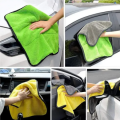 30X40 cm Car Bike Wash Double Layer Ultra Soft Scratch Proof Microfiber Towel. 