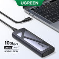 (Case Only)UGREEN M.2 NVMe SSD Enclosure Dual Protocol NVMe SATA to USB 3.1 Gen2 10 Gbps NVMe PCI-E M.2 SSD Case Support UASP For Hard Disk. 