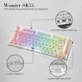 Womier SK75 75% Gamer Mechanical Keyboard Crystal Transparent Hot Swap Gaming Keyboard Tyce-c Wired RGB Backlit for PC Laptop. 