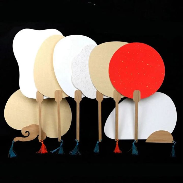 【NEW】 Chinese Style DIY Xuan Paper Fan Chinese Brush Calligraphy Ink ...
