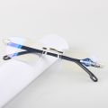 Rimless Reading Anti Blue Light Glasses Women Men Square Frameless Retro Clear Lens Presbyopic Reading Glasses for Women.