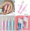 Baby Feeding Spoon Soft Food Grade Silicone Infant Training Spoons (2pcs Set) - Color as per stock.