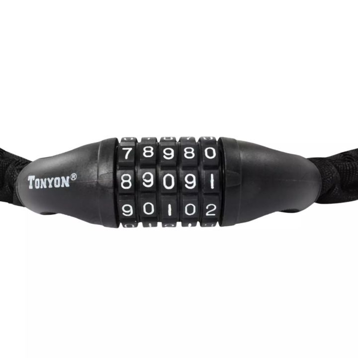 TONYON%20Bicycle%20Chain%20Lock,%2090%20cm%20Long,%20Frame%20Protection,5%20Digit%20Combination%20Lock%20Universal%20for%20Motorbike%20Motorcycle%20Gate%20Fence%20Garage%20Glass%20Door%20Tools%20Security%20%20Lock%20-%20Image%204