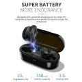 XG-13 TWS Bluetooth Earphone Wireless Headphones V5.0 In-ear Headset Waterproof Noise Reduction Earbuds With LED Power Display with Portability. 