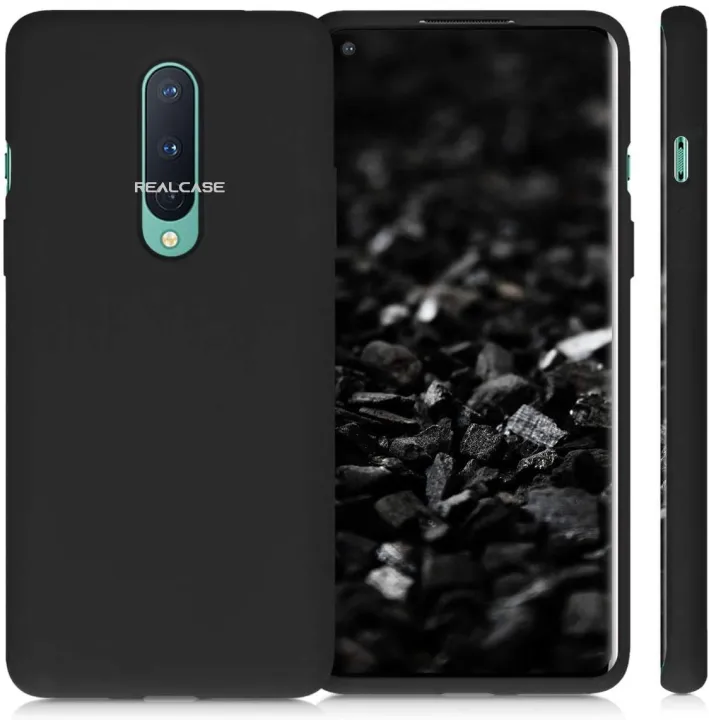 OnePlus%208/8T/8%20Pro%20Silicone%20Matte%20Flexible%20Soft%20Phone%20Case%20-%20Black%20-%20Phone%20Back%20Cover%20-%20Image%202