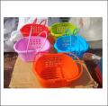 8"inc (3Pcs) Plastic Storage Basket with Carrying Double Handle Best Quality. 