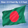 2.5ft x 1.5ft National Flags Bangladesh Chinese Clothes Potaka Best for Anyone Program Indicate Patriotism Showing Respect Victory / Independence Day Craft Stationery Products Red And Green Color - Ideal Gift Item Category. 