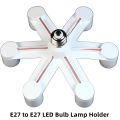 3 in 1/4 in 1/5 in 1/ 6 in 1 E27 LED Bulb Lamp Holder 85-265V E27 Base Socket Splitter LED Lamp Socket Light Bulb Adapter Holder.