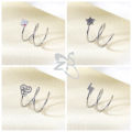 ZS 1 PC 20G Double Layers Stainless Steel Nose Ring Butterfly Star Nose Hoop Rings Ear Cartilage Tragus Helix Piercings Jewelry.