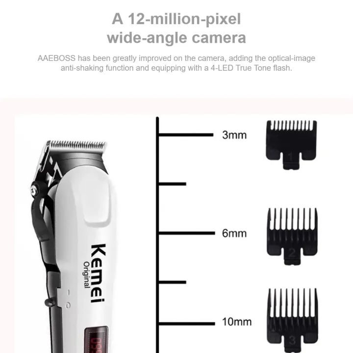Kemei%20KM-809A%20Digital%20AC/DC%20Electric%20Rechargeable%20Professional%20Hair%20Clipper%20Trimmer%20-%20Image%204