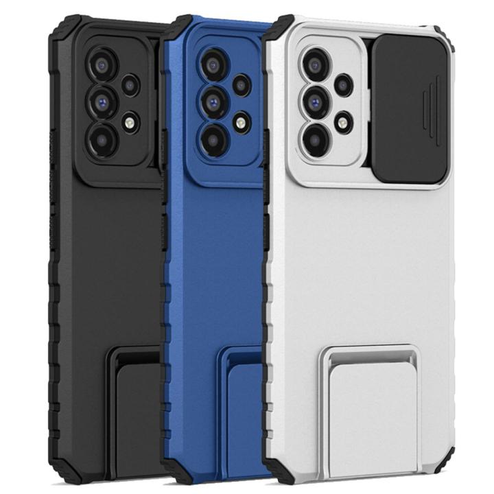 For Samsung Galaxy A53 5G Phone Case Hard Sliding Lens Protect Kickstand Back Cover