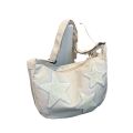 New Cute Star Crossbody Bag Korean Shoulder Bag for School Girls Versatile Star Large Capacity Tote Bag.