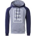 Custom Your Logo Design Style Print Customize Men Hoodies Sweatshirts Raglan Autumn Fleece Warm Black Hoodie Top Streetwear. 