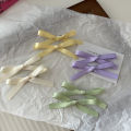 2PCS Bowknot Hair Clips Sweet Ballet Ribbon Bow Hairpin Bang Clip Korean Girl Mini Grab Clip Female Headwear Hair Accessories Mzea.