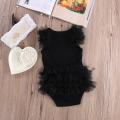 (NEW)Rompers Infant Baby Girls Clothes My Little Black Dress Bow Lace Short Sleeve Cute Cotton Rompers Outfits Baby Girl Clothing.