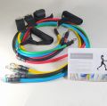 Resistance Bands Set, Including 5 Stackable Exercise Bands. 