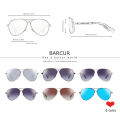 e Solulos D sunglasses polarized gradient DesigBARCURn Memery alloy too men's sunglasses ladies aviator glasses mirror mask Oc. 
