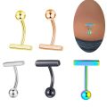 1Pcs Dangling Navel Belly Button Ring Stainless Steel Double T Shape Belly Piercing Ombligo Belly Piercing Jewelry Gifts.