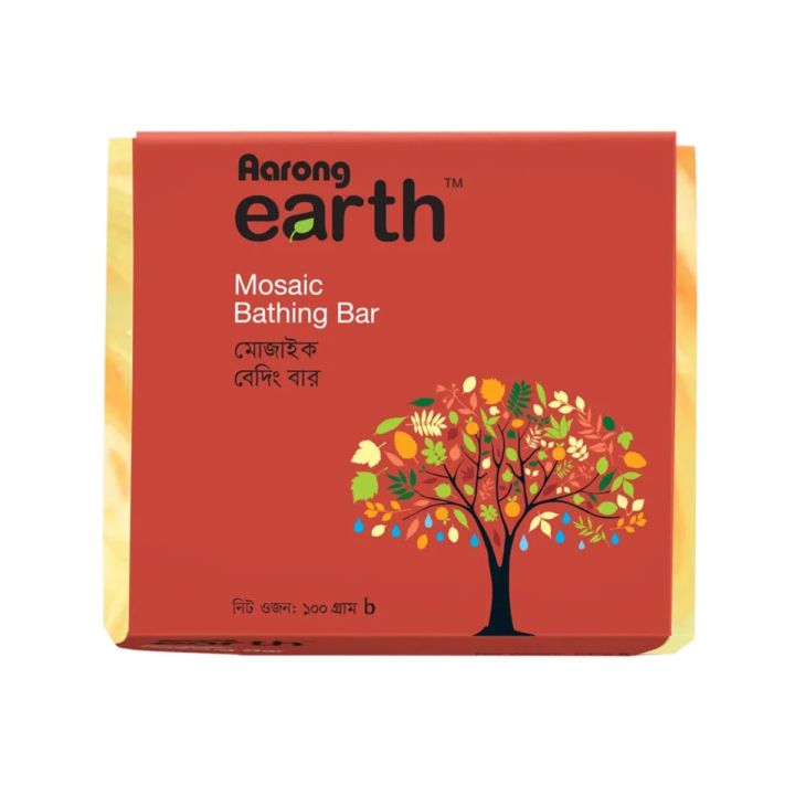 Aarong Earth Mosaic Bathing Bar - Red | 100 gm