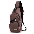 Men Back Pack Chest Pack Single Rucksack England Chest Bags Shoulder Cross body Bag External USB Charger Backpack Boys fast ship.
