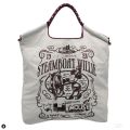 2024 Japanese cartoon cute embroidered nylon eco-friendly shopping bag foldable large capacity convenient crossbody shoulder bag.