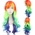Internet celebrity cute wig female air bangs long straight hair light blonde long hair foal natural fluffy full hood. 
