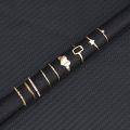 8 Pcs Trendy Round Finger Rings Set for Women - Finger Rings for Women - Finger Rings Set for Girls/ Couple Rings Latest.