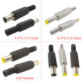 10Pcs/Lot DC Power Plug Solder Wire Connector 4.0/4.8*1.7mm 3.5*1.3mm 6.5*4.4mm 5.5*2.1/2.5mm DC Male Plug Socket Mount Adapter. 