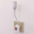 E27 Bulb Socket Lamp Base Holder Led Light Flexible Bend Adjustable Rotating Lamp Holder Light Bulb Adapter Plug Switch 1Pcs. 