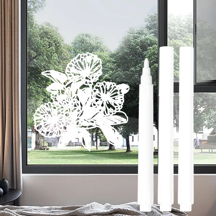 1/4/8Pcs%200.5Mm%20White%20Liquid%20Chalk%20Pens%20For%20Wall%20Sticker%20Room%20Blackboard%20Kitchen%20Jar%20Convenient%20Removable%20Mark%20Pen%20School%20Stationery%20-%20Image%204