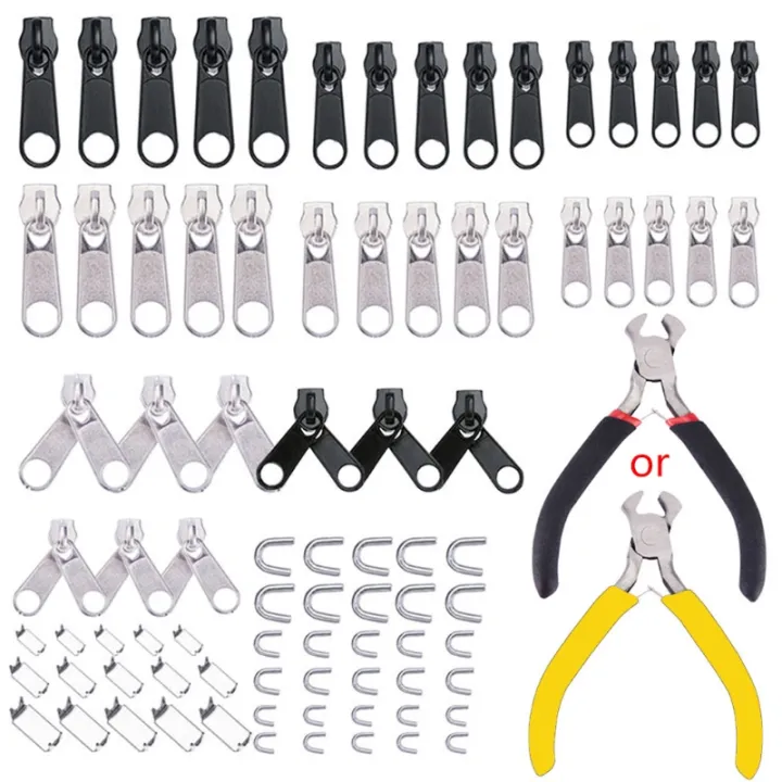 85pcs/set%20Zipper%20Repair%20Kit%20Sewing%20Jacket%20Slider%20Install%20Plier%20Metal%20Lock%20Pull%20-%20Image%202