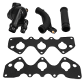 Car Coolant Thermostat Pipe and Elbow Kit for 2002-2005 PEP101970L PEP103580 PEM000030 LKJ100992L.