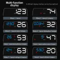 Car HUD Display, HUD Head Up Display High Definition Speedometer Car Safe Driving Computer Speed and Voltage Alarm for All Vehicles, 3D Reflection Display. 